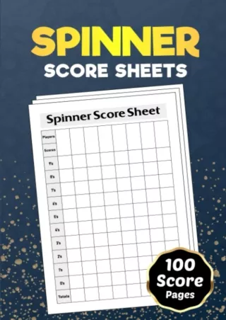 Ebook❤️(Download )⚡️ Spinner Score Sheets: 6 X 9 Small Size Spinner Score Pads / Non-perfo