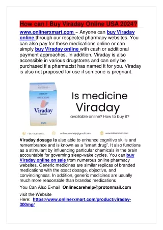how can i buy viraday online usa 2024