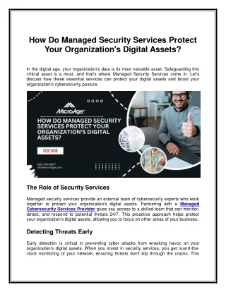 How Do Managed Security Services Protect Your Organization