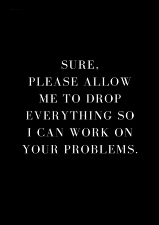 Download ⚡️PDF❤️ Sure, Please Allow Me to Drop Everything So I Can Work on Your Problems.:
