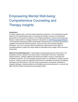 Title_ _Empowering Mental Well-being_ Comprehensive Counseling and Therapy Insights_