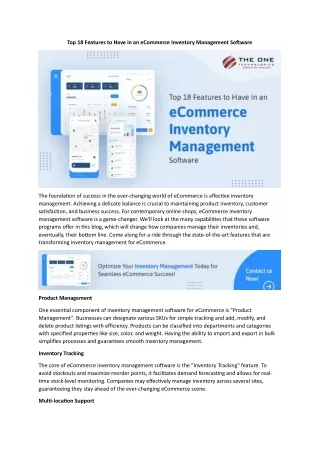 top 18 features to have in an ecommerce inventory