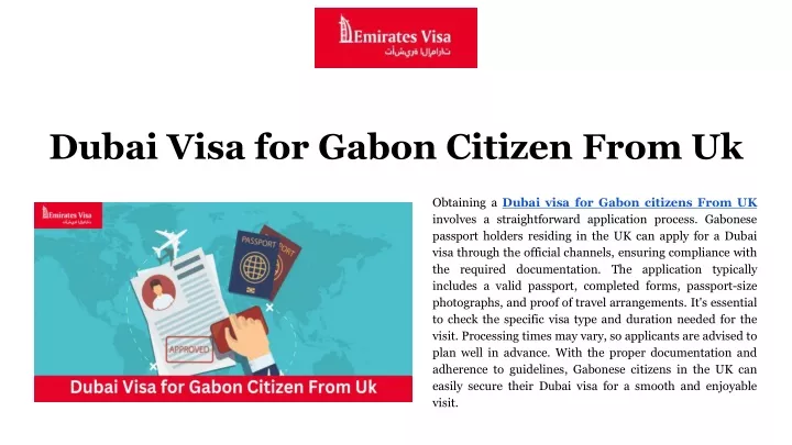 dubai visa for gabon citizen from uk