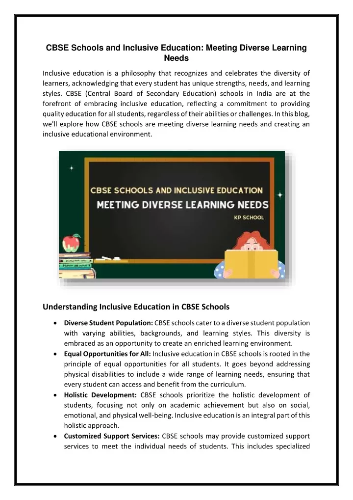 cbse schools and inclusive education meeting