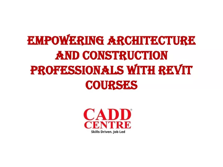 empowering architecture and construction professionals with revit courses
