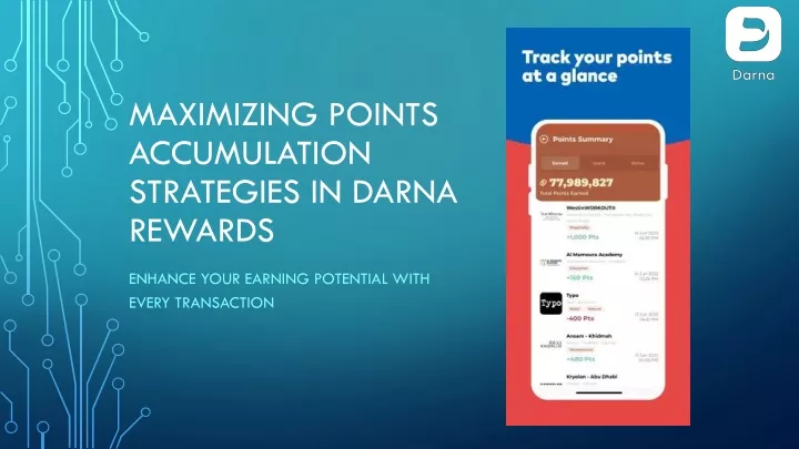 maximizing points accumulation strategies in darna rewards