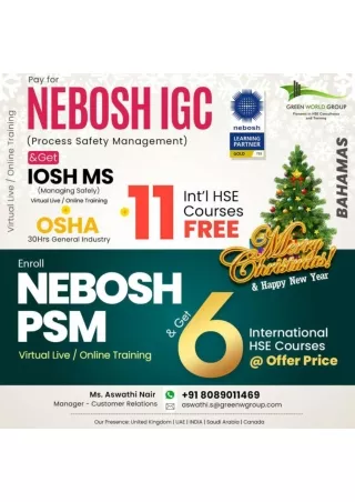 Elevate Your Success with Expert Training in Safety -Nebosh PSM in South Korea