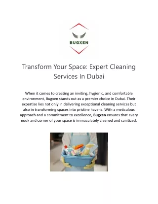 bugxen cleaing service in dubai