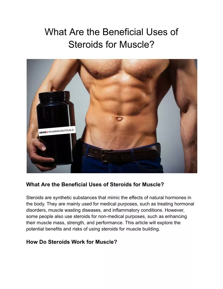 what are the beneficial uses of steroids