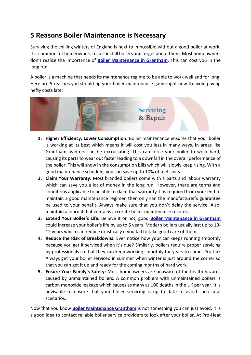 PPT - 5 Reasons Boiler Maintenance is Necessary PowerPoint Presentation ...