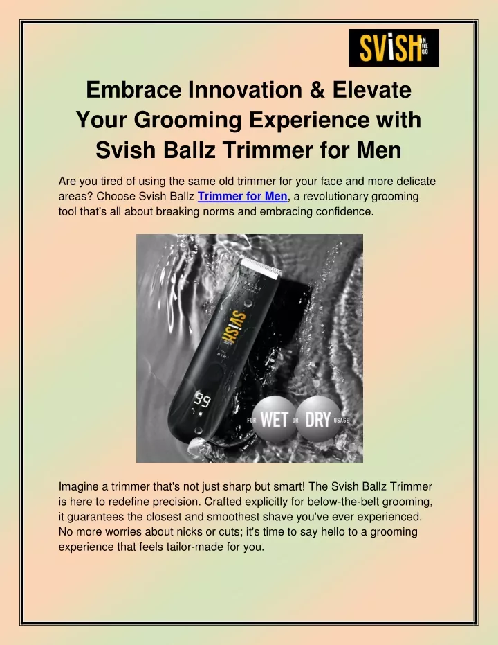 embrace innovation elevate your grooming