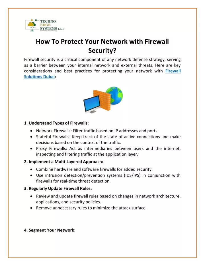how to protect your network with firewall security