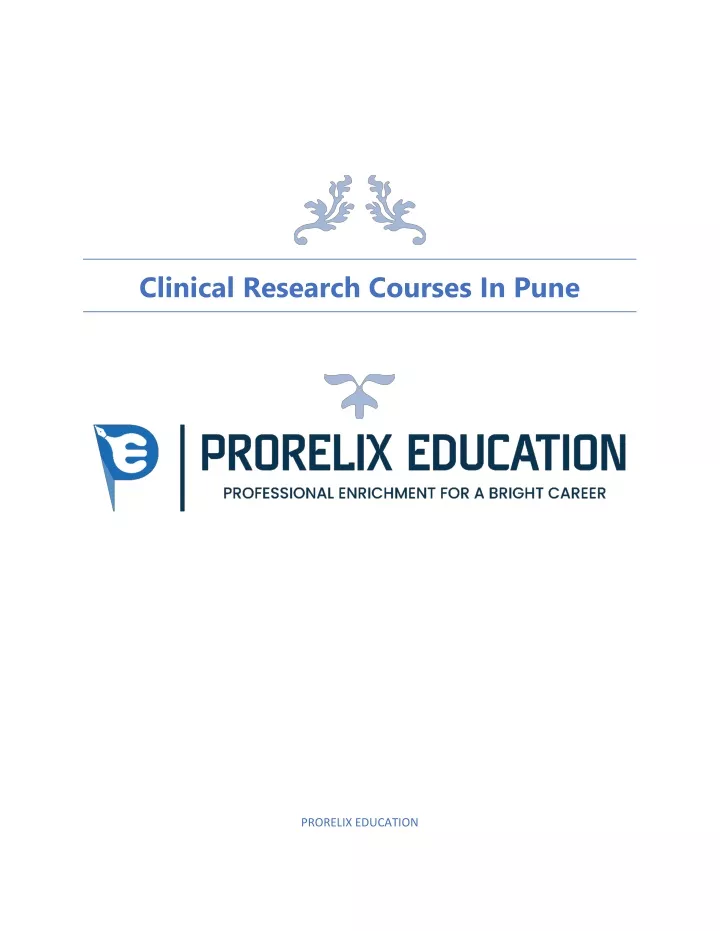 clinical research courses in pune