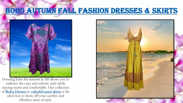 boho autumn fall fashion dresses skirts
