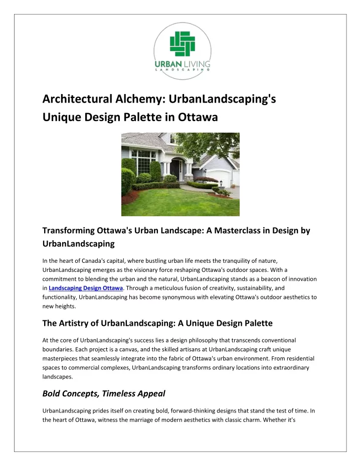 architectural alchemy urbanlandscaping s unique