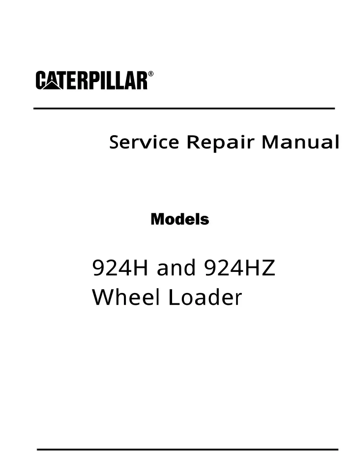 service repair manual