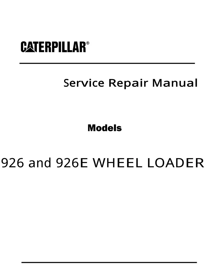 service repair manual