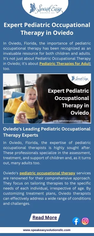 Expert Pediatric Occupational Therapy in Oviedo
