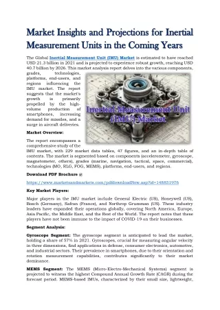 market insights and projections for inertial