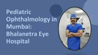 Pediatric Ophthalmology in Mumbai