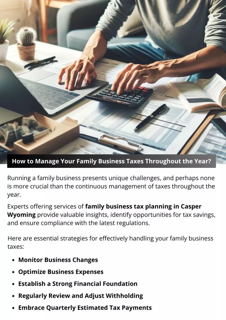 how to manage your family business taxes