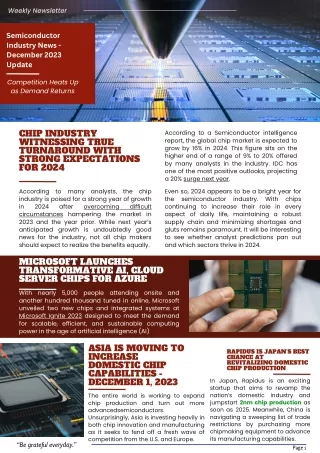 weekly newsletter