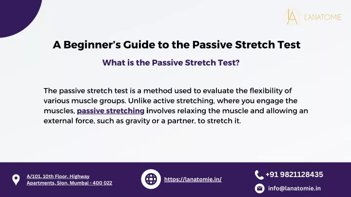 a beginner s guide to the passive stretch test