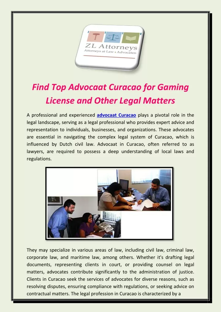 find top advocaat curacao for gaming license