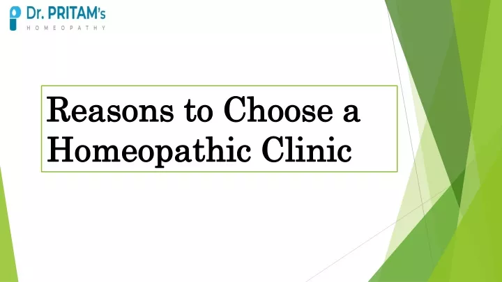 reasons to choose a homeopathic clinic