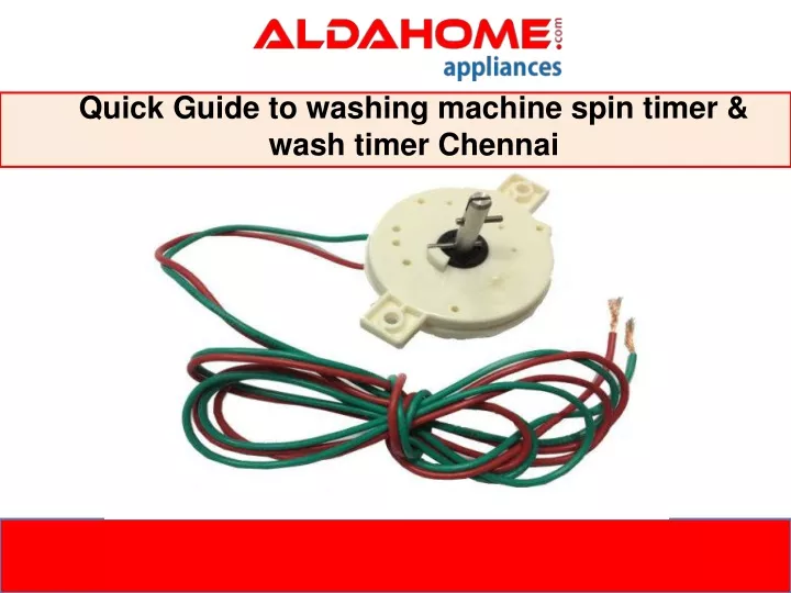 quick guide to washing machine spin timer wash