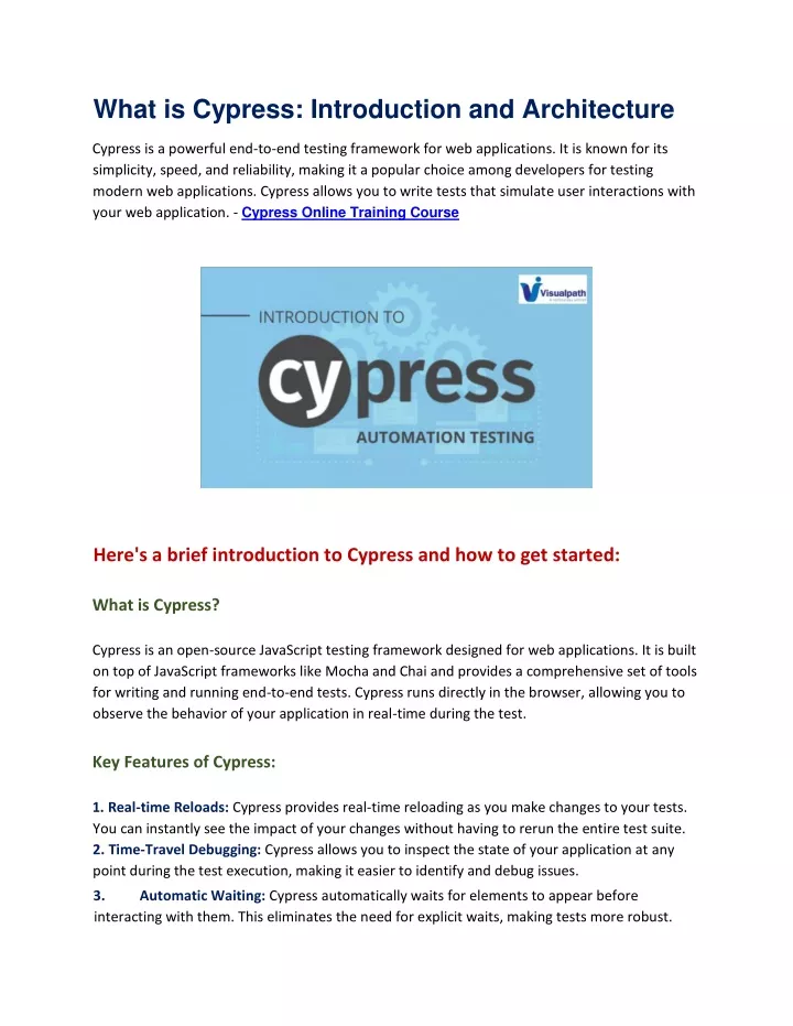 what is cypress introduction and architecture