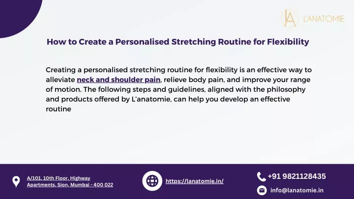 how to create a personalised stretching routine