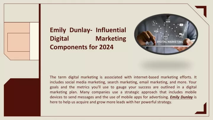 emily dunlay influential digital marketing components for 2024