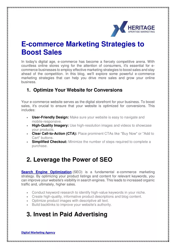 e commerce marketing strategies to boost sales