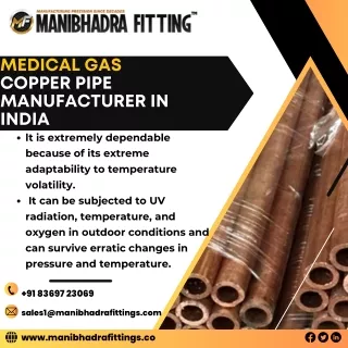 Medical Gas Copper Pipe Manufacturers in India | BS EN 1057 Medical Gas Copper P
