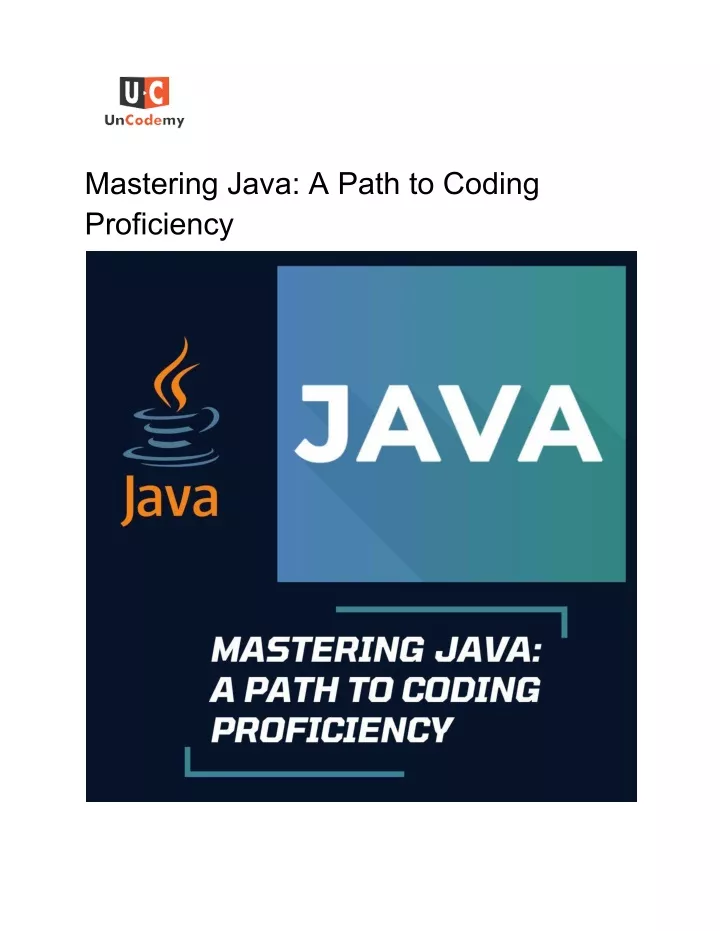 mastering java a path to coding proficiency