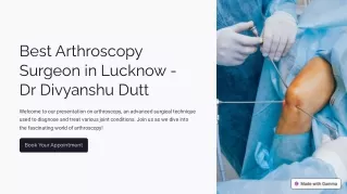 Best Arthroscopy Surgeon in Lucknow - Dr. Divyanshu Dutt
