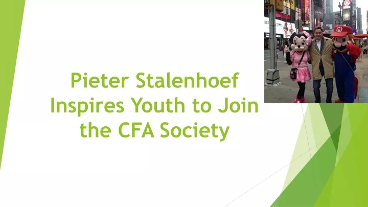 pieter stalenhoef inspires youth to join the cfa society