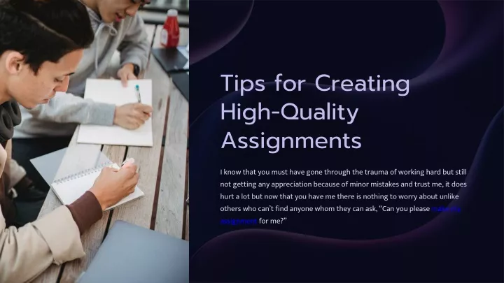 high quality assignments