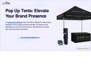 Pop Up Tents with Logo: Instant Brand Recognition