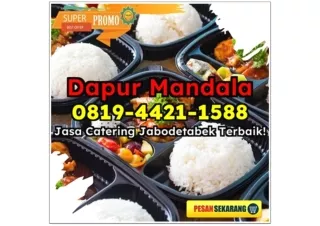 HIGIENIS! CHAT 0819-4421-1588 Ongkos Jasa Catering Servis Depok Pondok Jaya