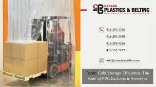 Cold Storage Efficiency The Role of PVC Curtains in Freezers