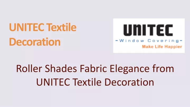 unitec textile decoration