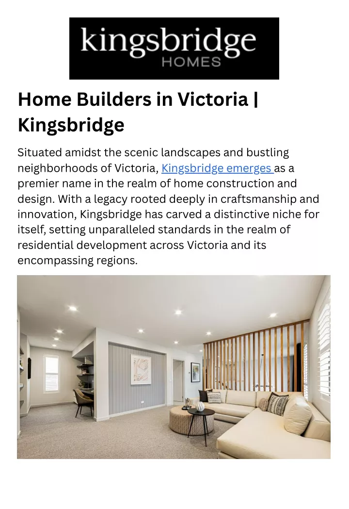 home builders in victoria kingsbridge