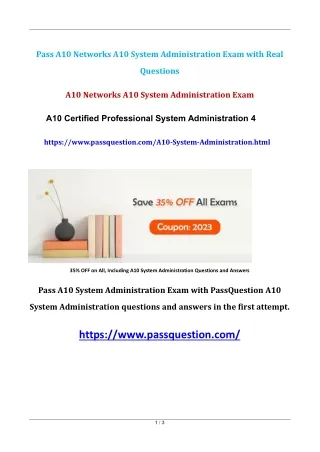 pass a10 networks a10 system administration exam