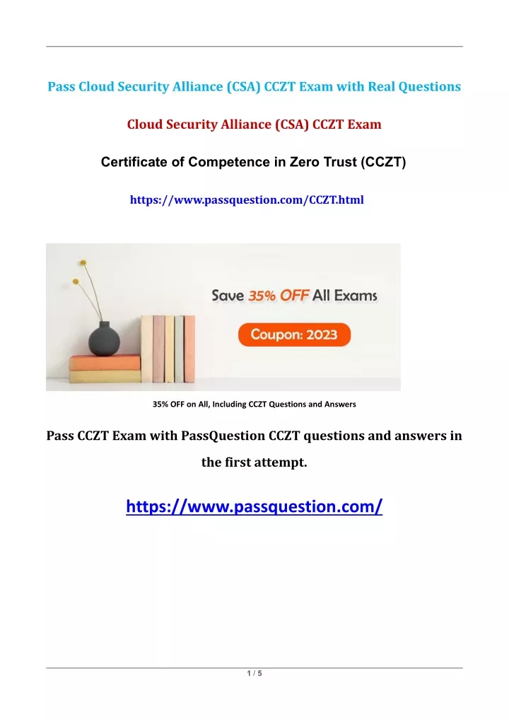 pass cloud security alliance csa cczt exam with