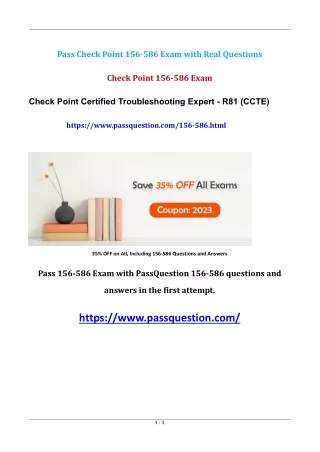 pass check point 156 586 exam with real questions