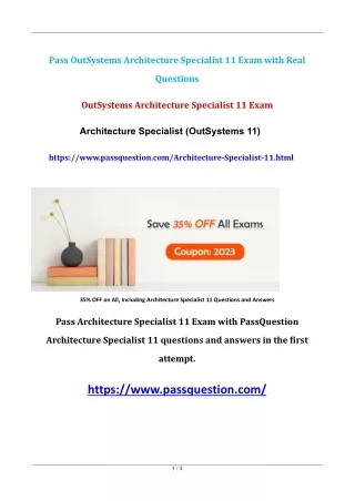 pass outsystems architecture specialist 11 exam