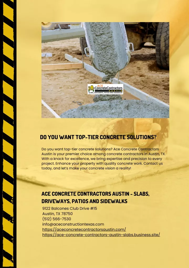do you want top tier concrete solutions