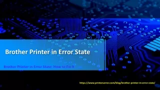 Brother Printer in Error State: Learn How to Fix It